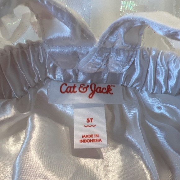 3 FOR $30 - Cat and Jack White Iridescent Striped Dress - VGUC - Picture 6 of 8